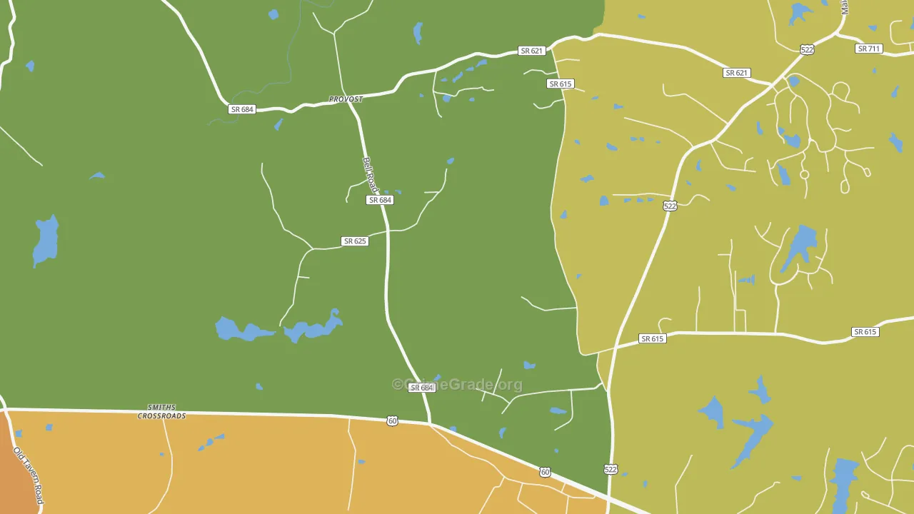 Provost, VA Map of Assault Rates