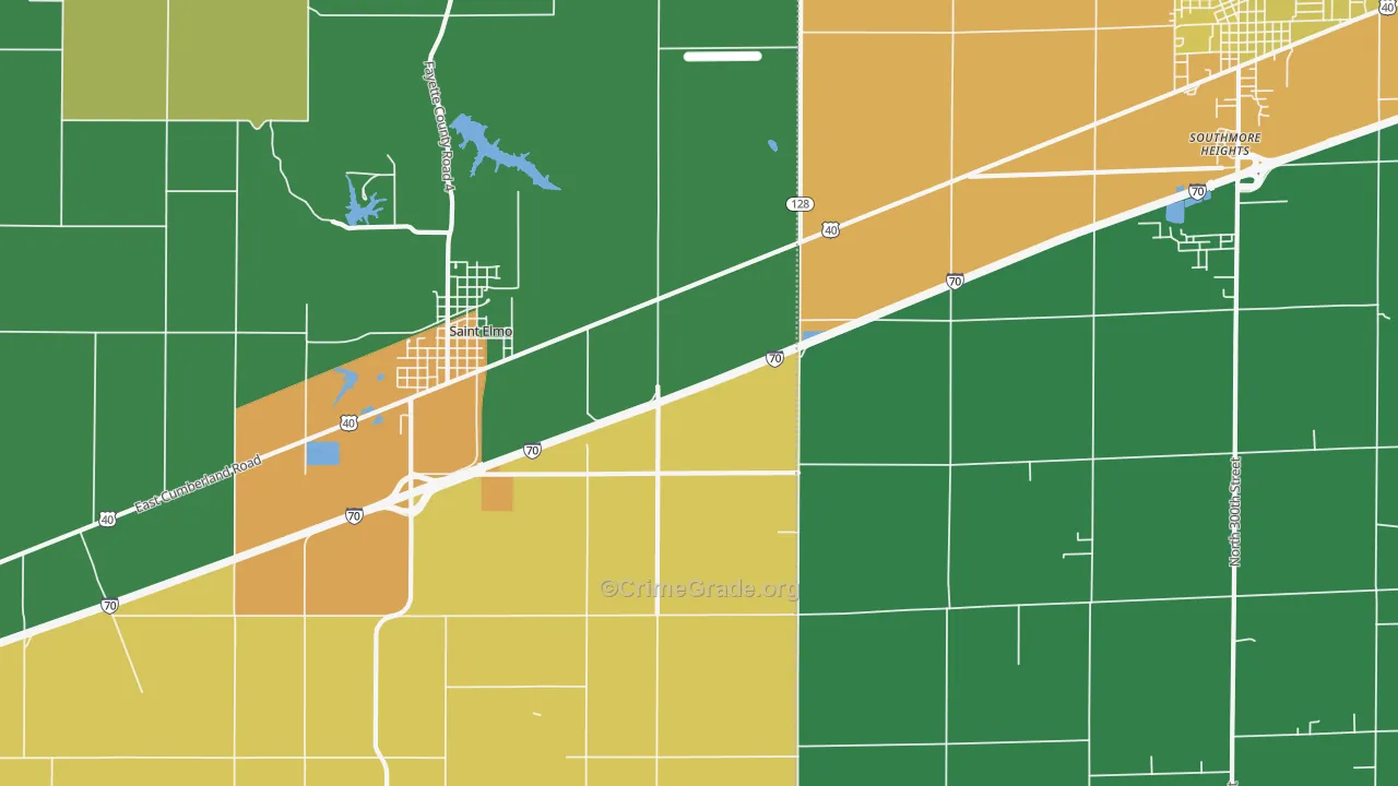 Pruett, IL Map of Assault Rates
