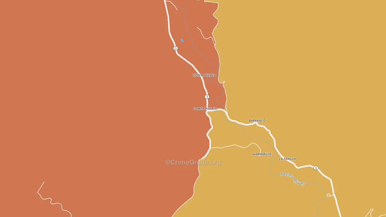 Pueblo, NM Map of Assault Rates