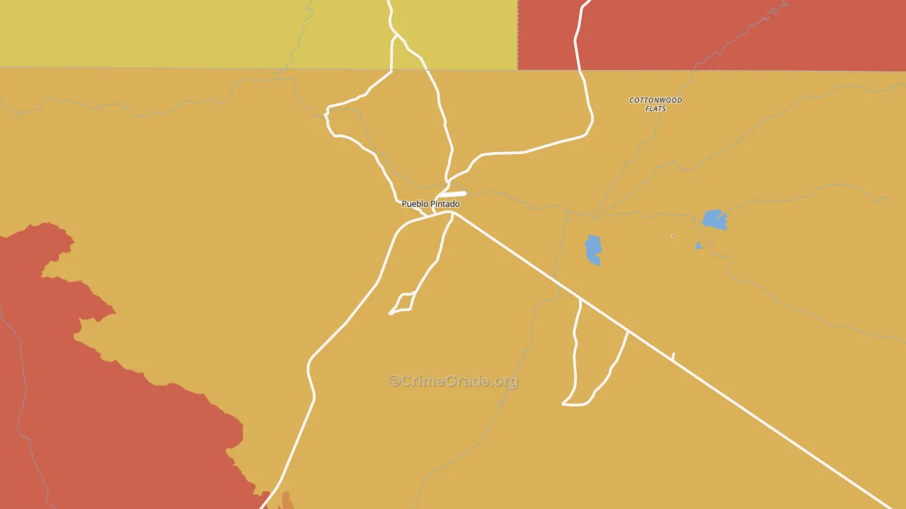 Pueblo Pintado, NM Map of Assault Rates