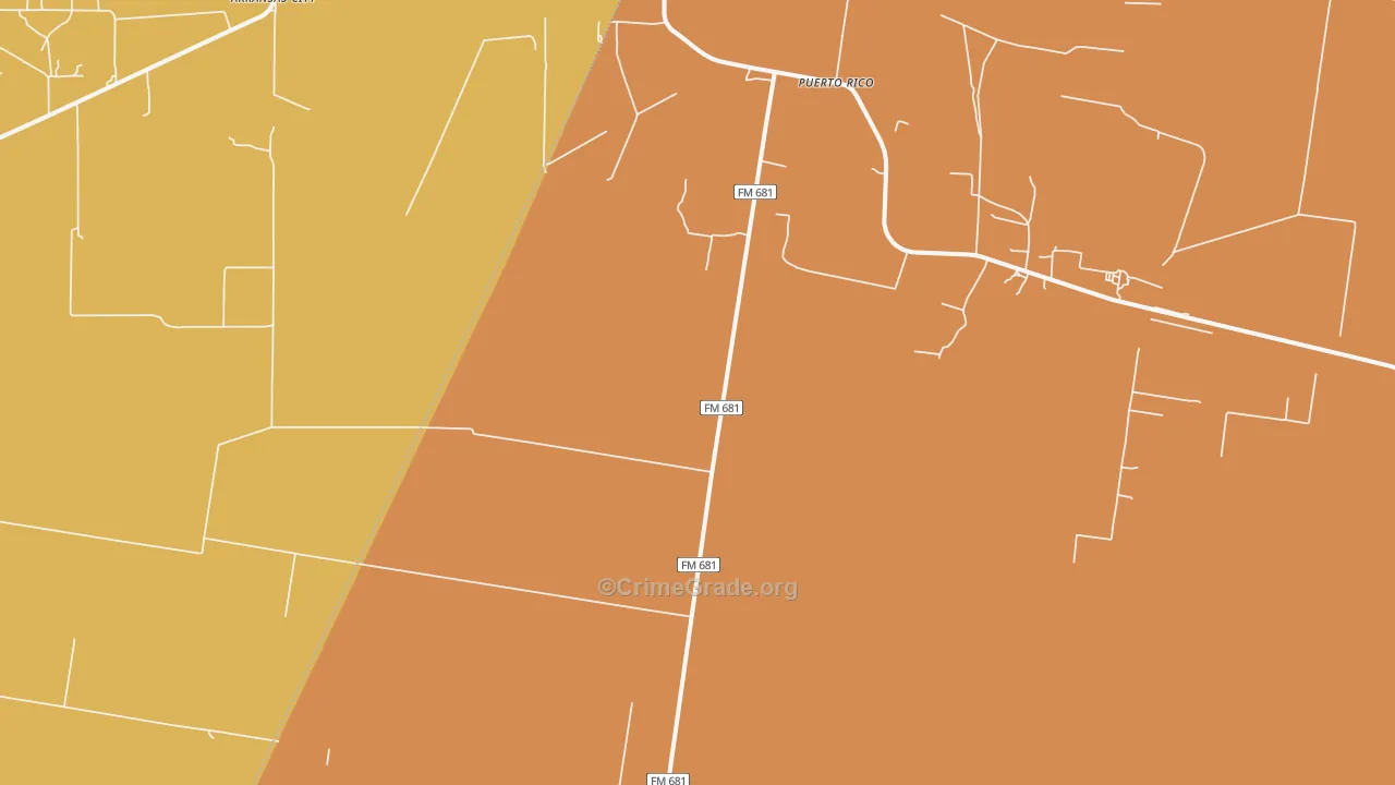 Puerto Rico, TX Map of Assault Rates