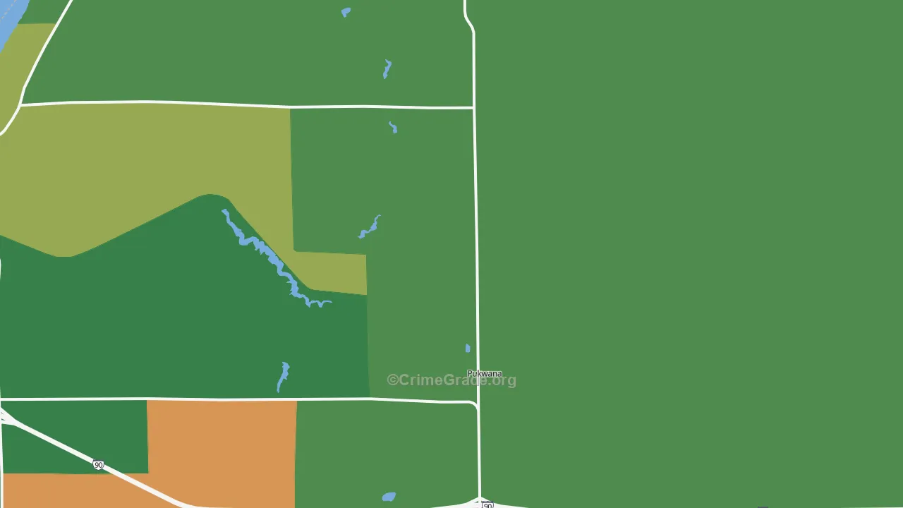 Pukwana, SD Map of Assault Rates