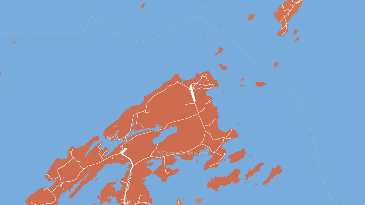 Pulpit Harbor, ME Map of Assault Rates