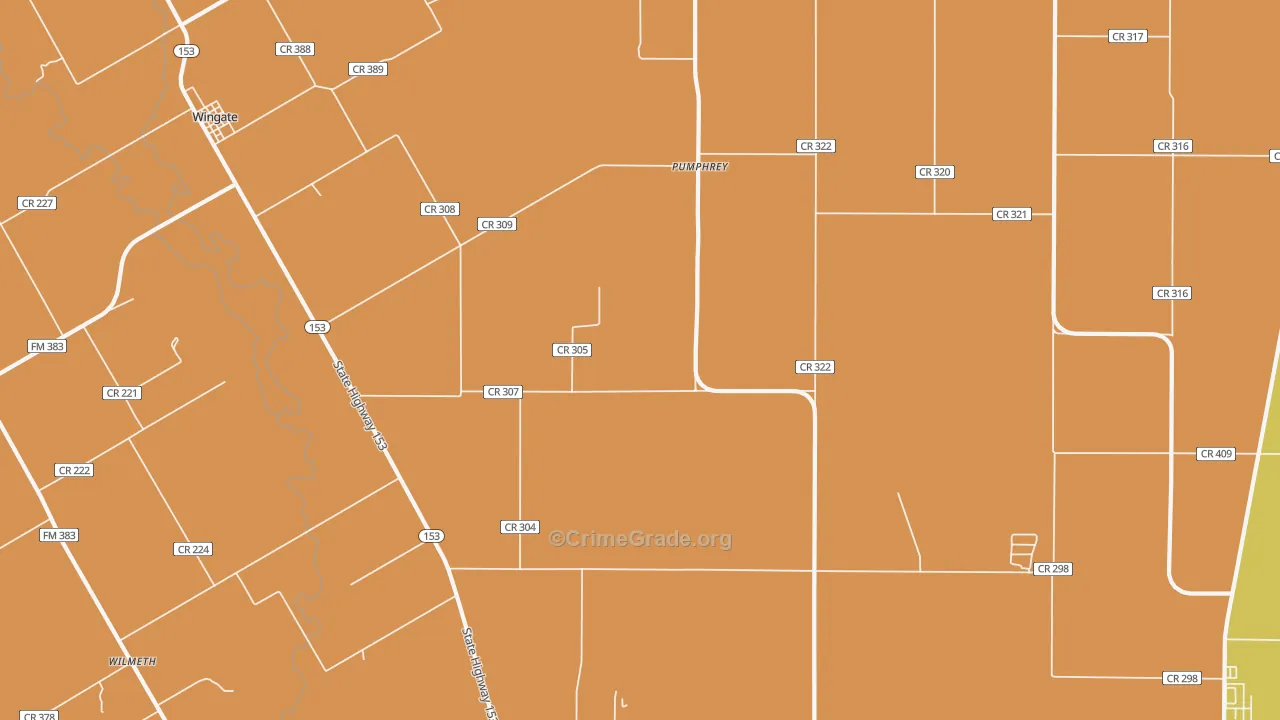 Pumphrey, TX Map of Assault Rates