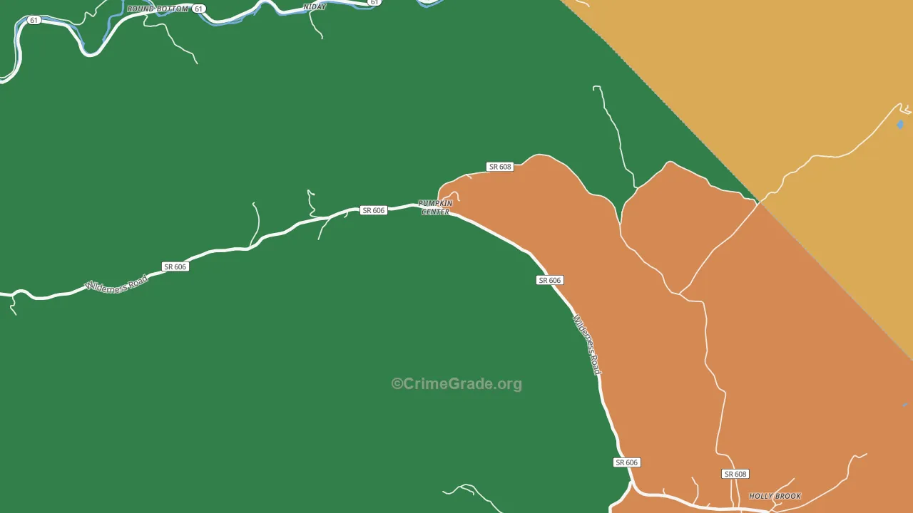 Pumpkin Center, VA Map of Assault Rates
