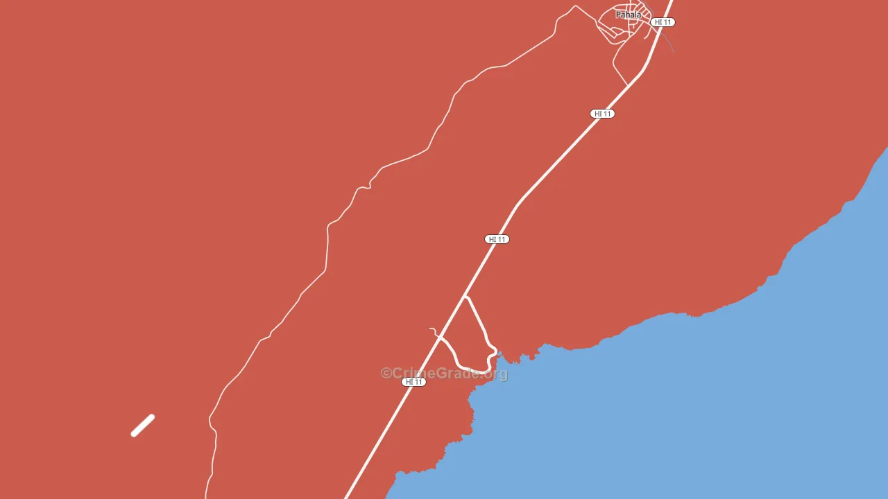 Punaluu, HI Map of Assault Rates