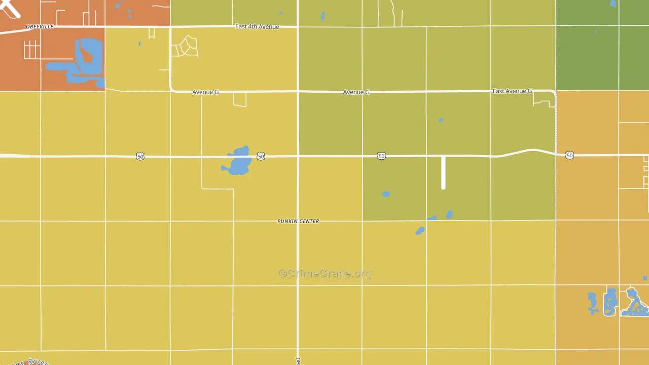 Punkin Center, KS Map of Assault Rates