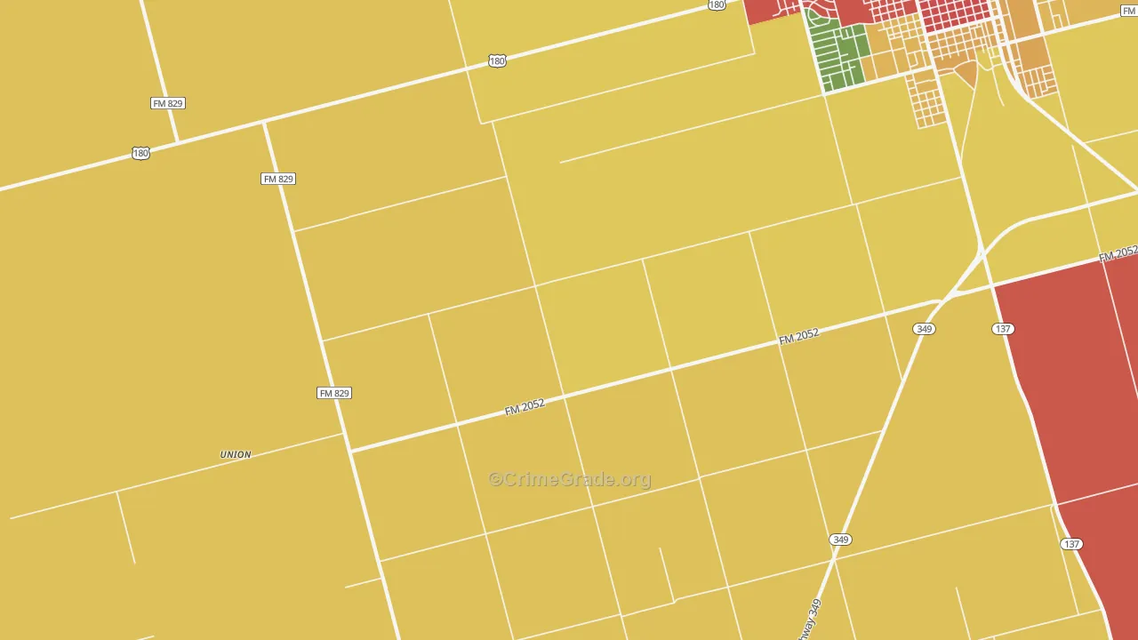 Punkin Center, TX Map of Assault Rates
