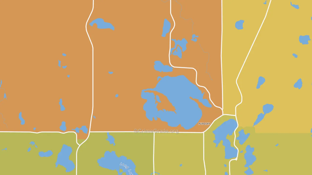 Puposky, MN Map of Assault Rates