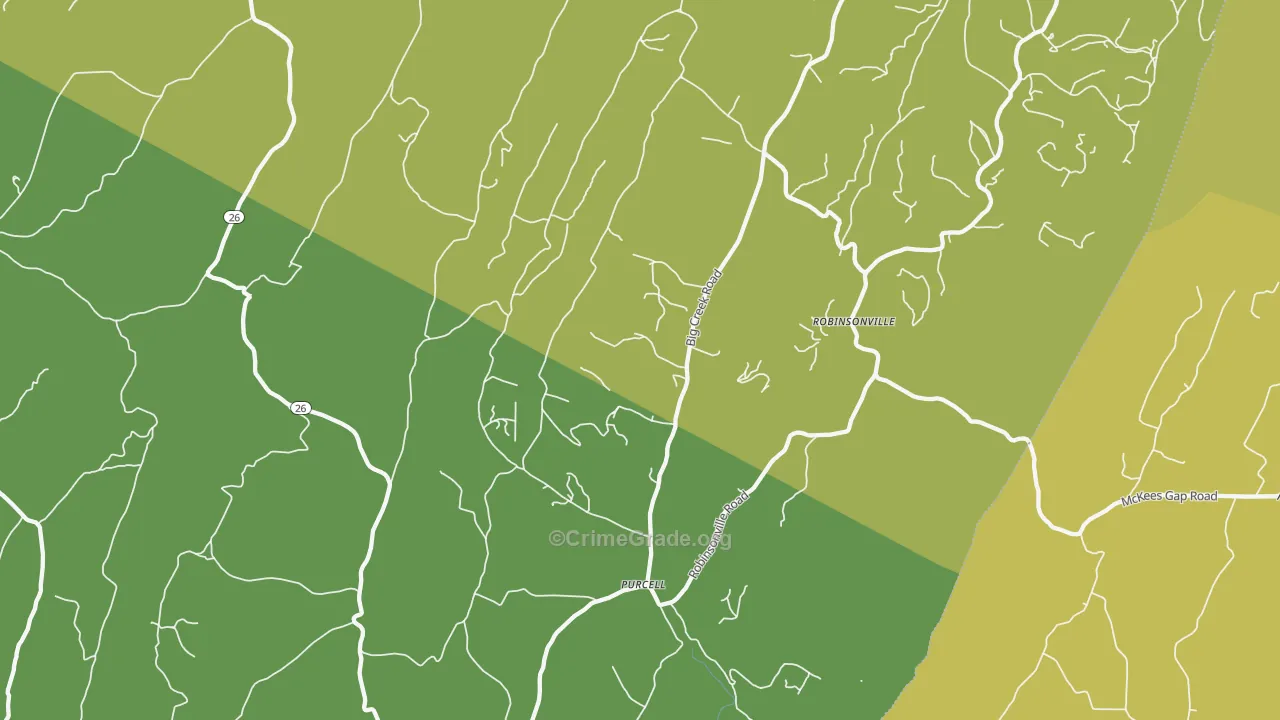 Purcell, PA Map of Assault Rates