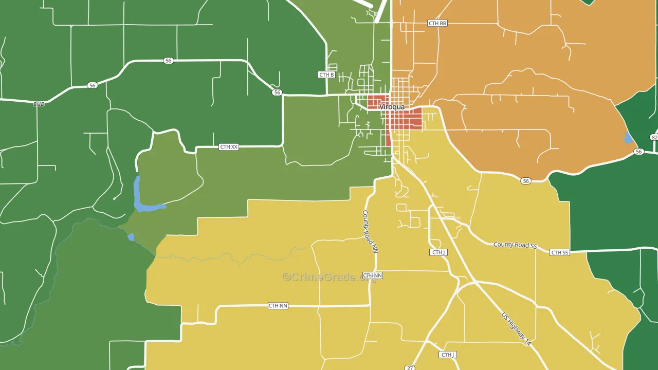Purdy, WI Map of Assault Rates