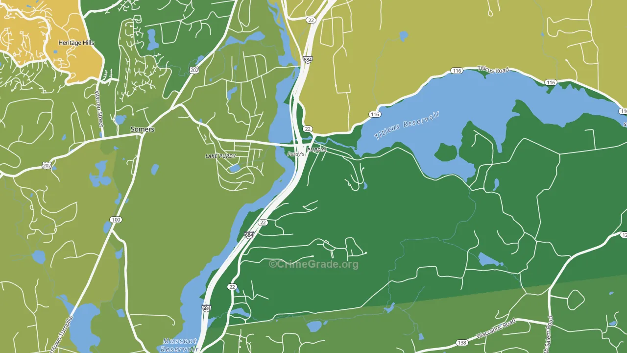 Purdys, NY Map of Assault Rates