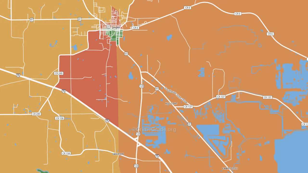 Purvis Still, FL Map of Assault Rates
