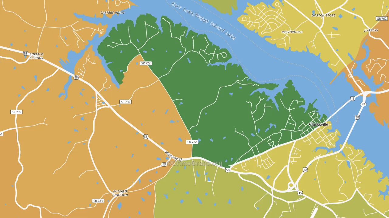 Puryear Corner, VA Map of Assault Rates