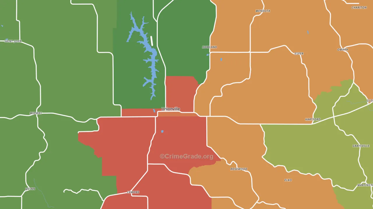 Putnam County, MO Map of Assault Rates