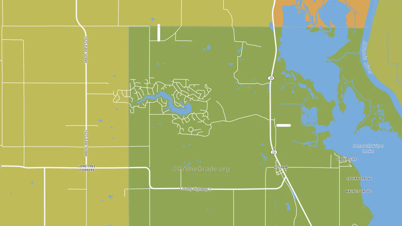 Putnam, IL Map of Assault Rates