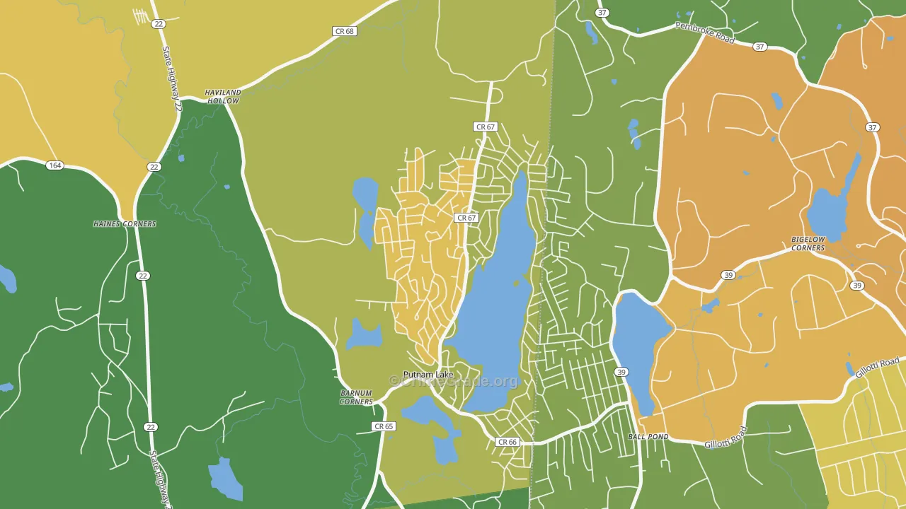 Putnam Lake, Patterson, NY Map of Assault Rates