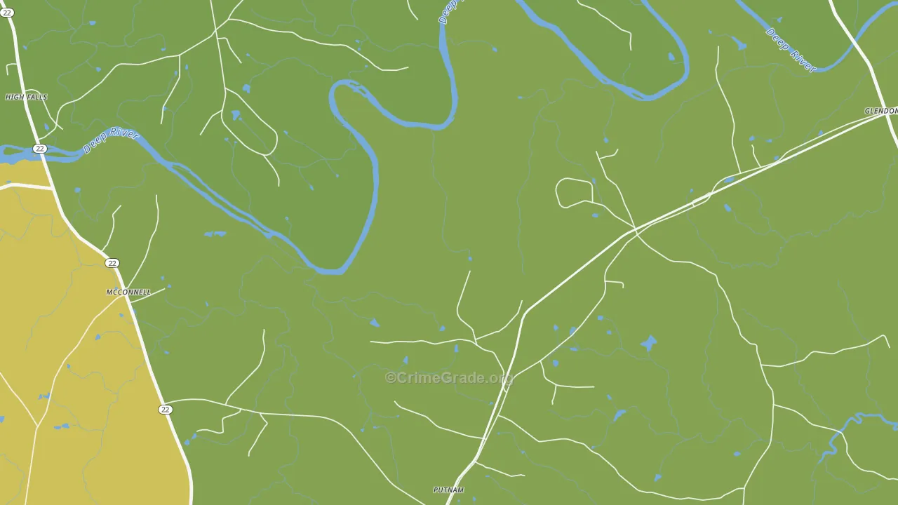 Putnam, NC Map of Assault Rates