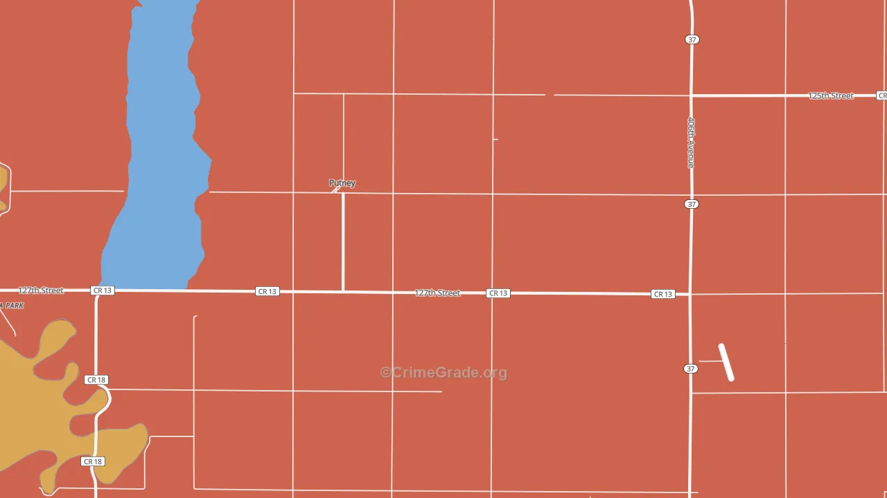 Putney, SD Map of Assault Rates