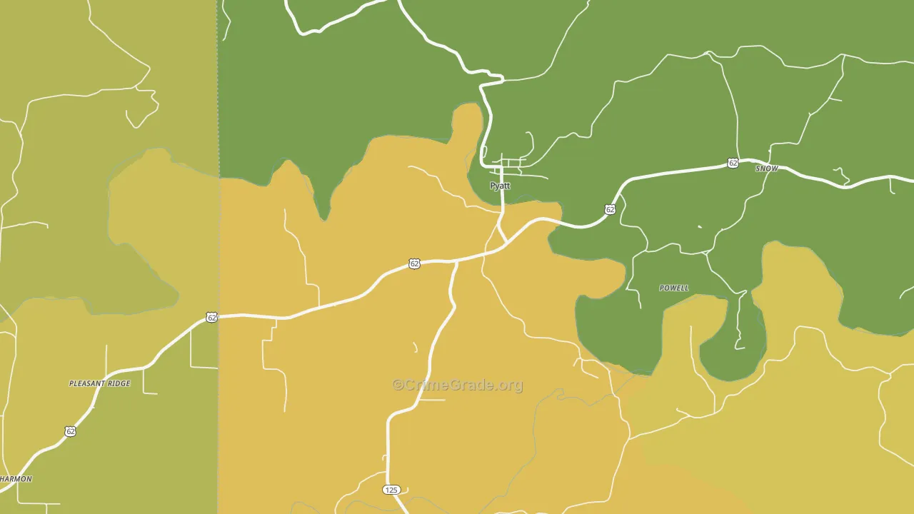Pyatt, AR Map of Assault Rates