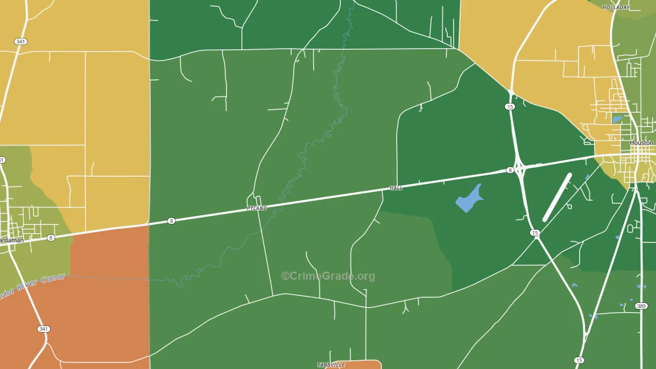 Pyland, MS Map of Assault Rates