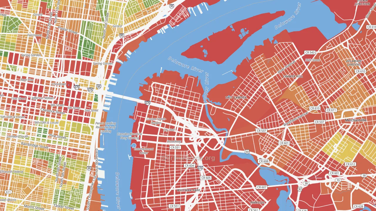 Pyne Poynt, Camden, NJ Map of Assault Rates