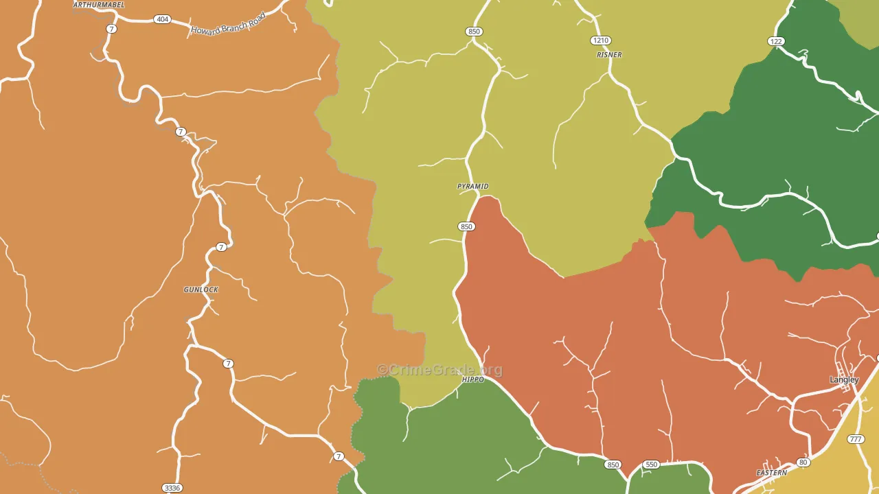 Pyramid, KY Map of Assault Rates