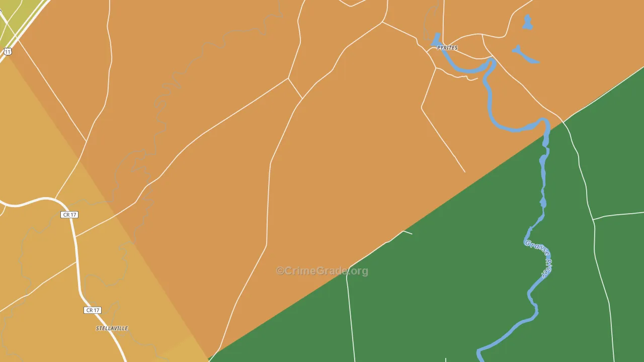 Pyrites, NY Map of Assault Rates