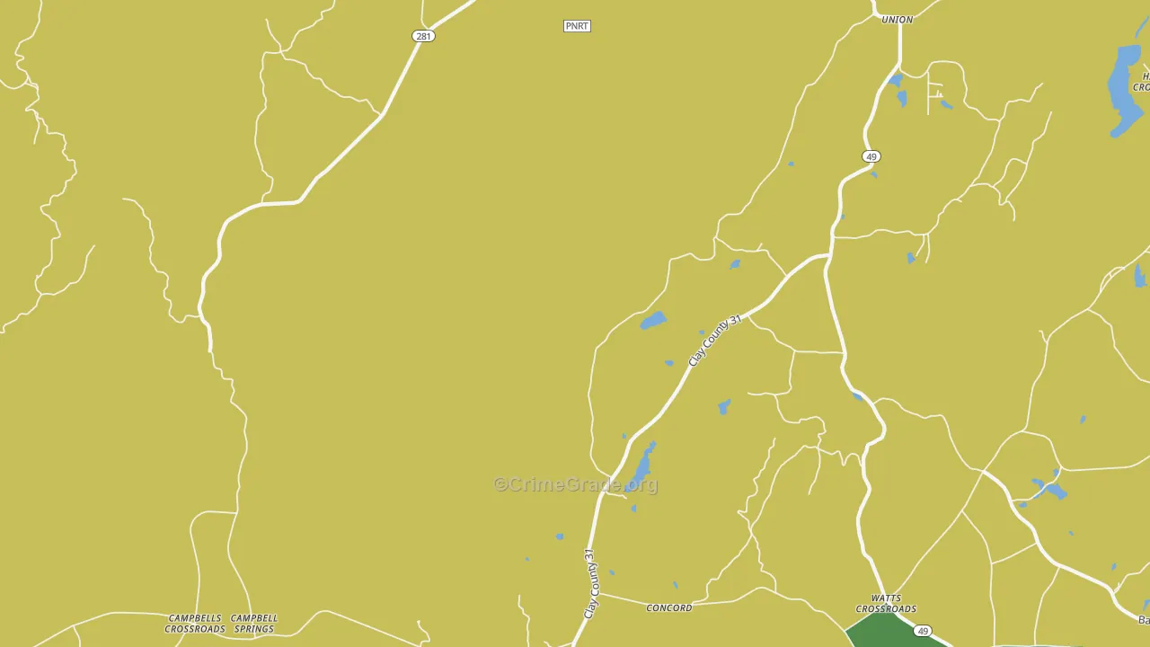 Pyriton, AL Map of Assault Rates