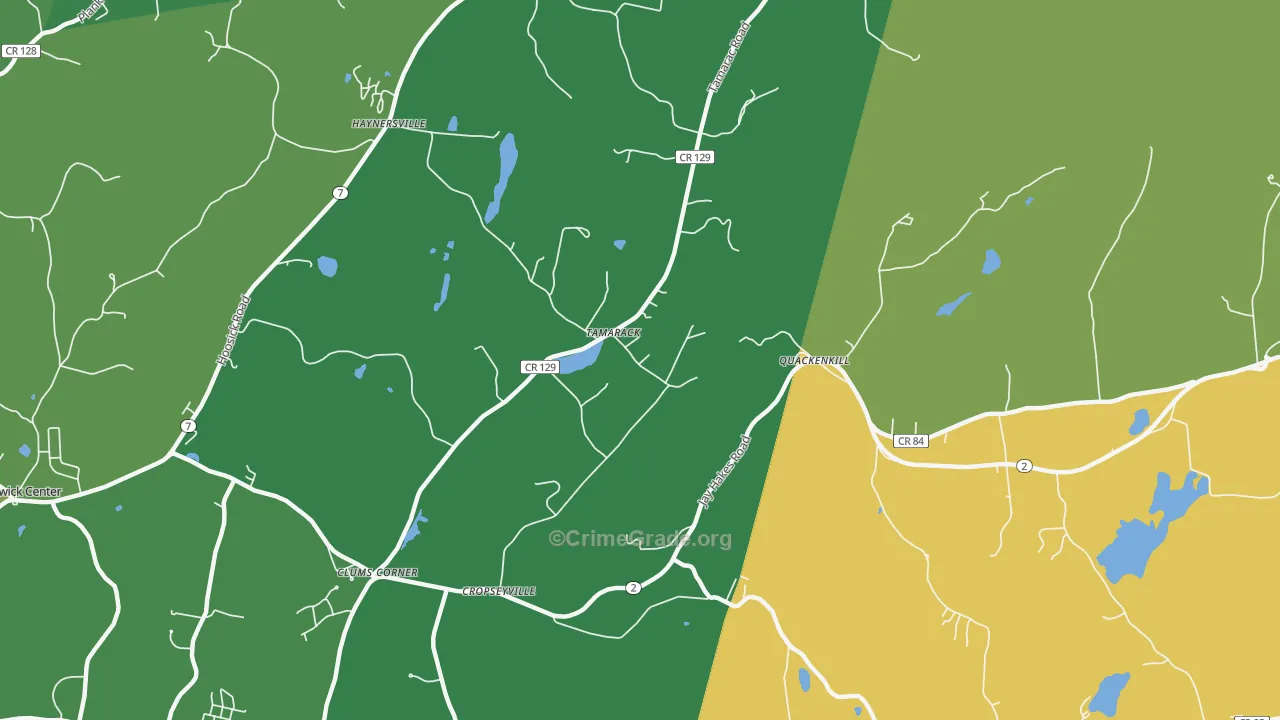 Quackenkill, NY Map of Assault Rates