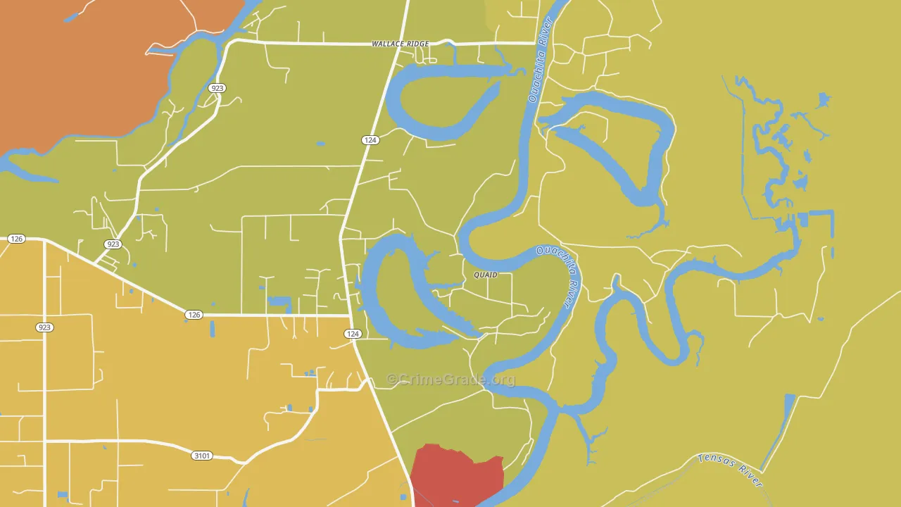 Quaid, LA Map of Assault Rates