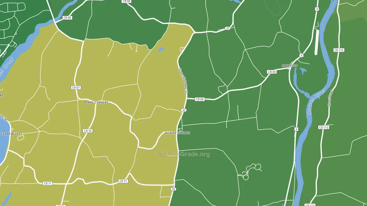 Quaker Springs, NY Map of Assault Rates