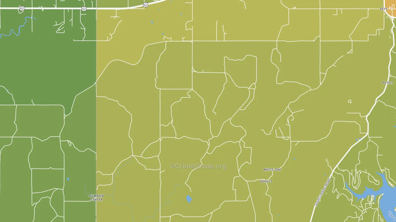 Qualls, OK Map of Assault Rates