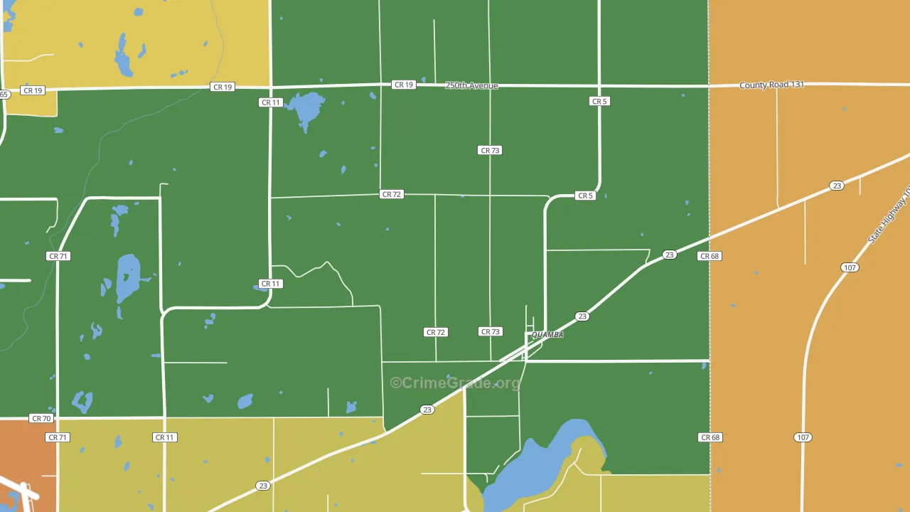 Quamba, MN Map of Assault Rates