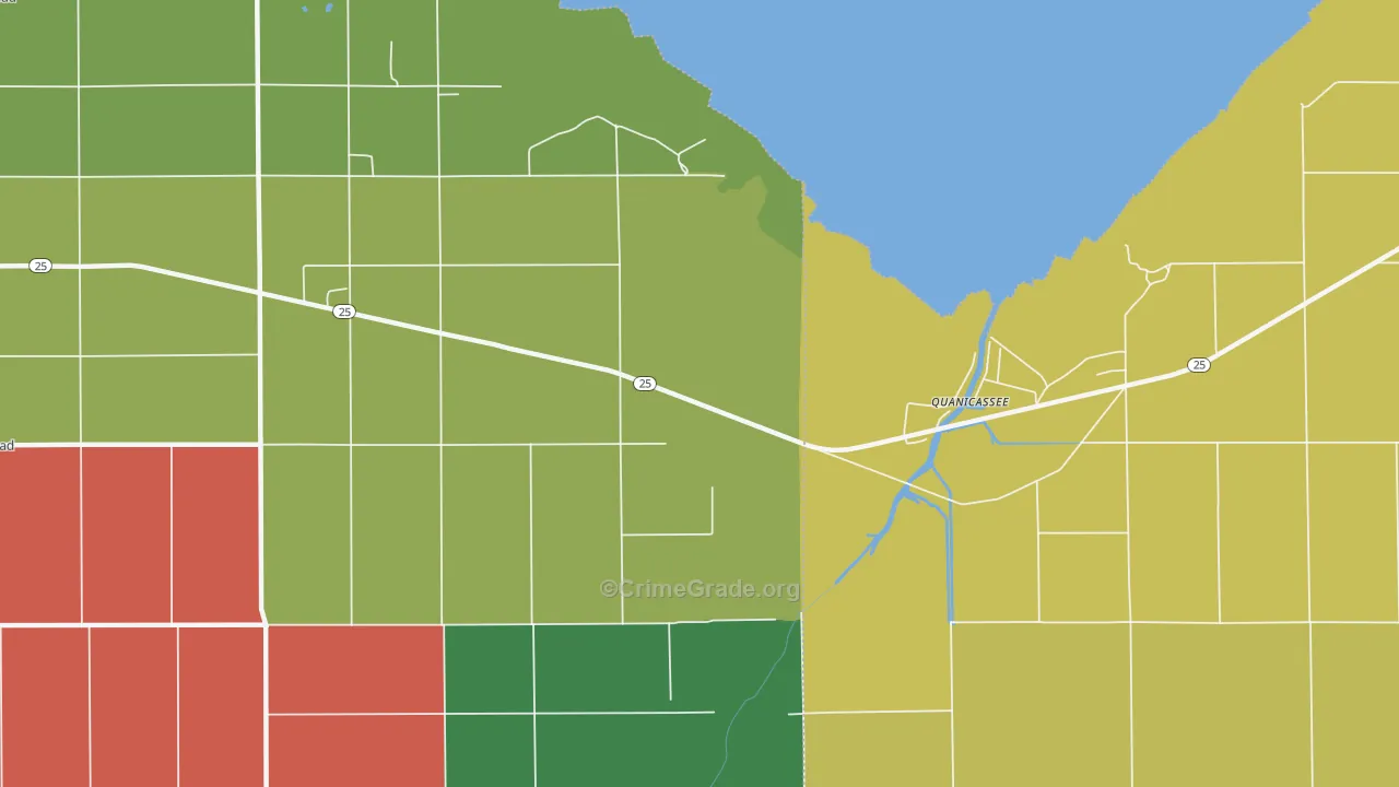 Quanicassee, MI Map of Assault Rates
