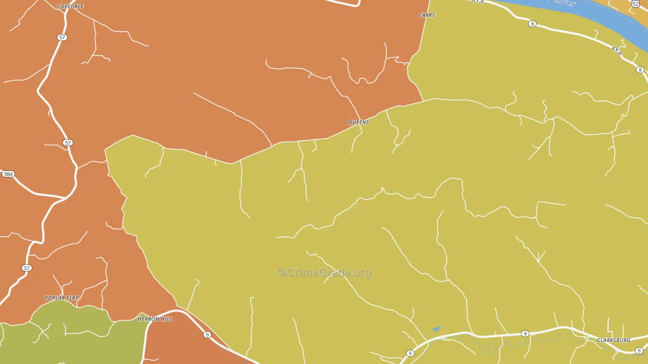 Queens, KY Map of Assault Rates