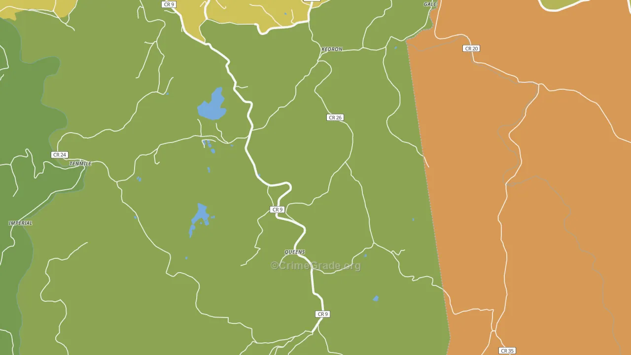 Queens, WV Map of Assault Rates