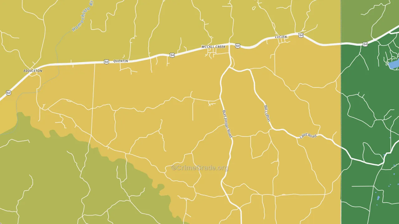 Quentin, MS Map of Assault Rates