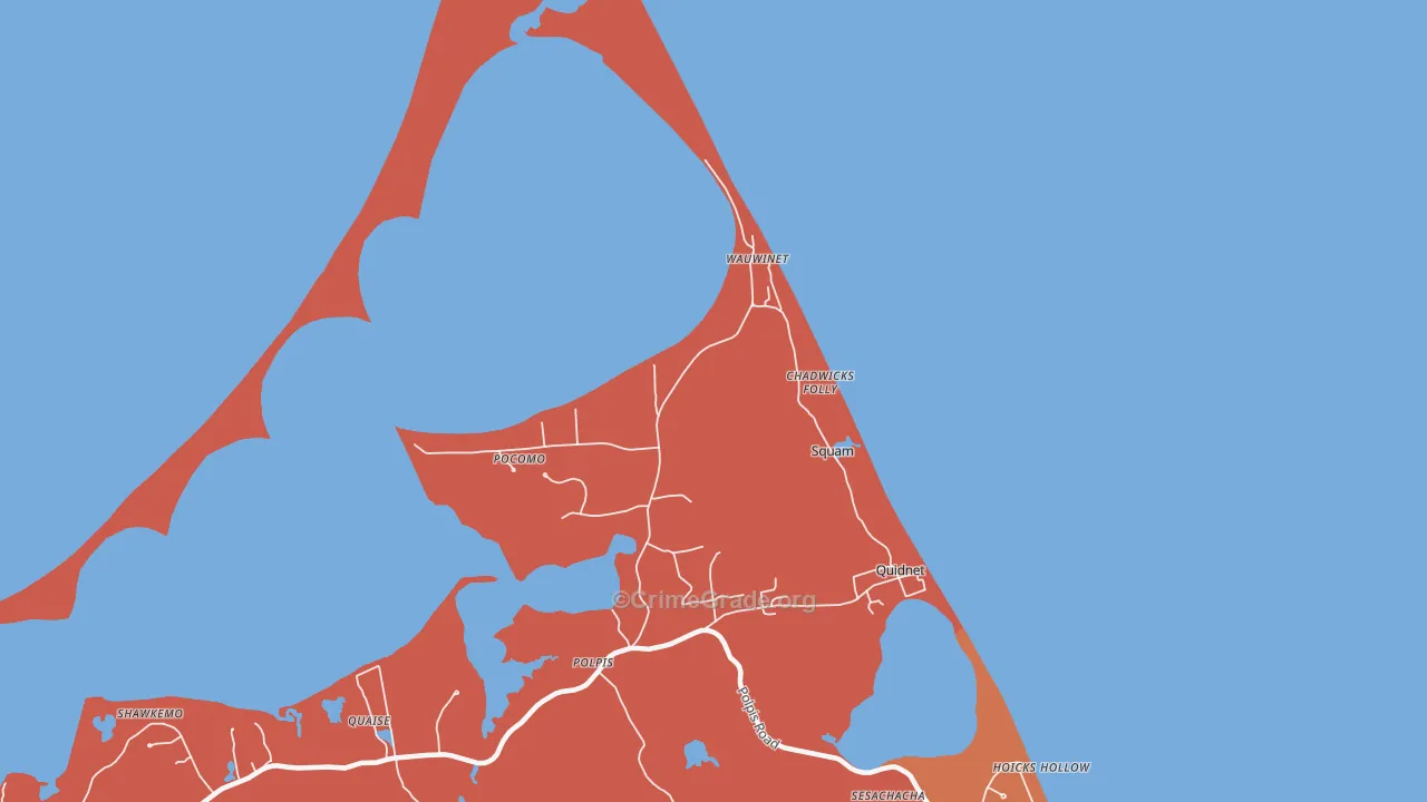 Quidnet, MA Map of Assault Rates
