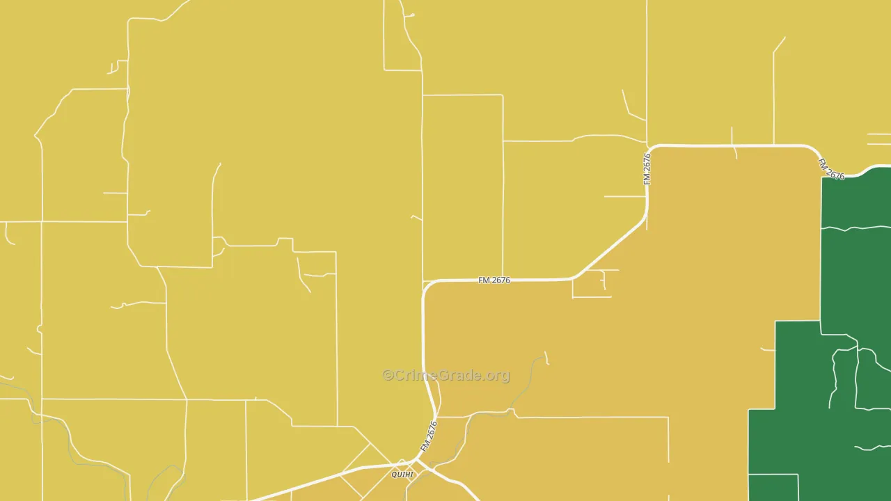 Quihi, TX Map of Assault Rates