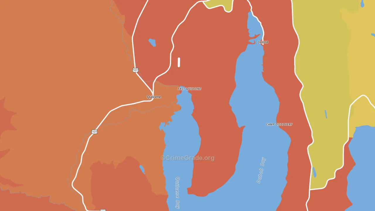 Quilcene, WA Map of Assault Rates