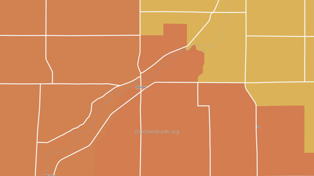 Quimby, IA Map of Assault Rates