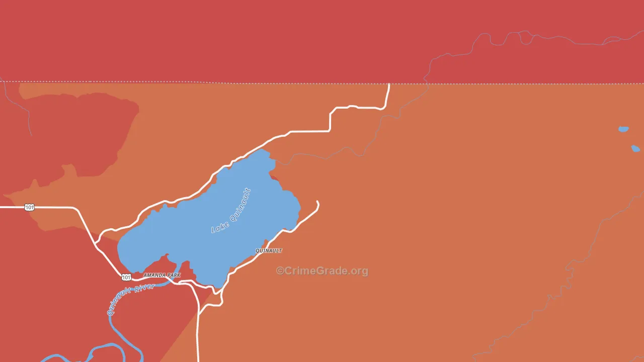 Quinault, WA Map of Assault Rates