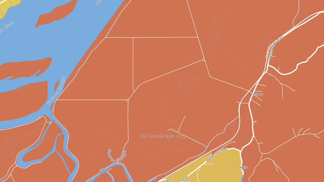 Quincy, OR Map of Assault Rates