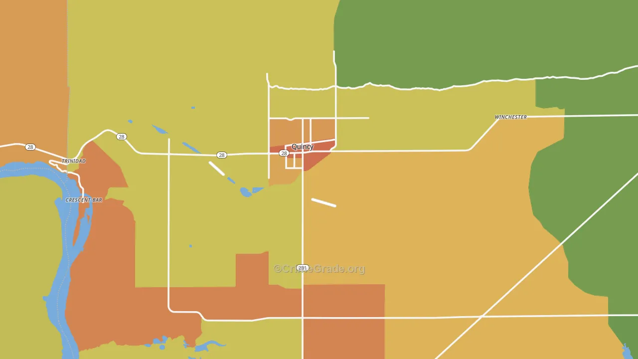 Quincy, WA Map of Assault Rates