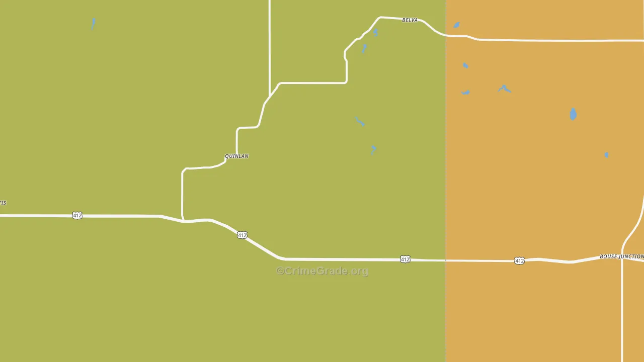 Quinlan, OK Map of Assault Rates