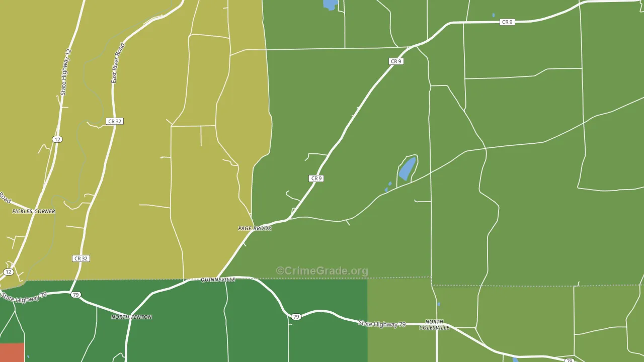Quinneville, NY Map of Assault Rates