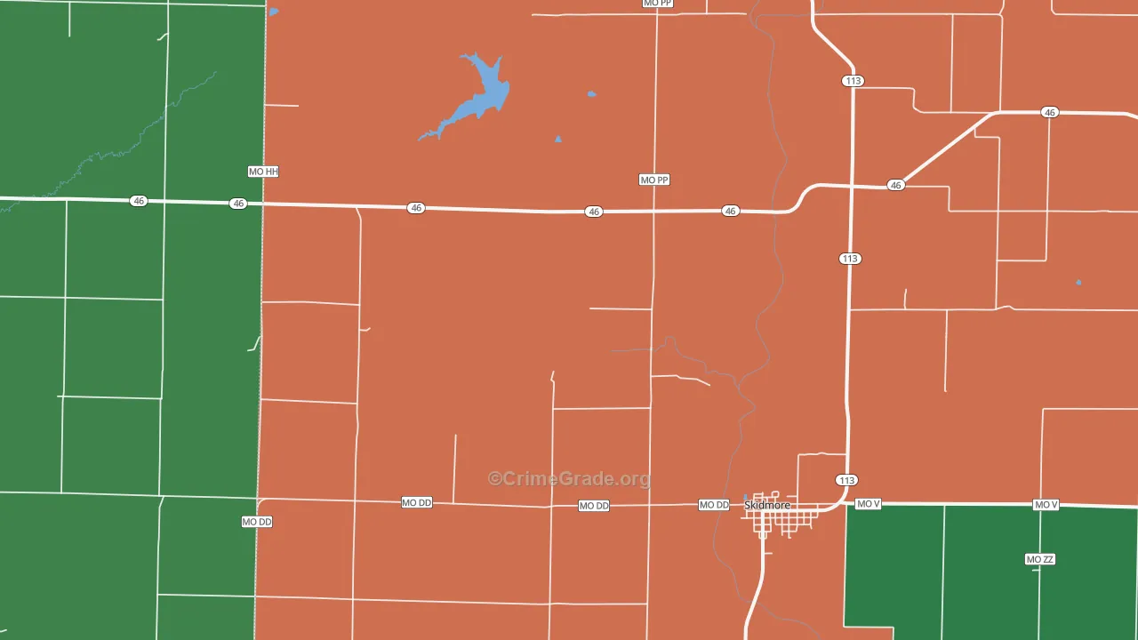 Quitman, MO Map of Assault Rates