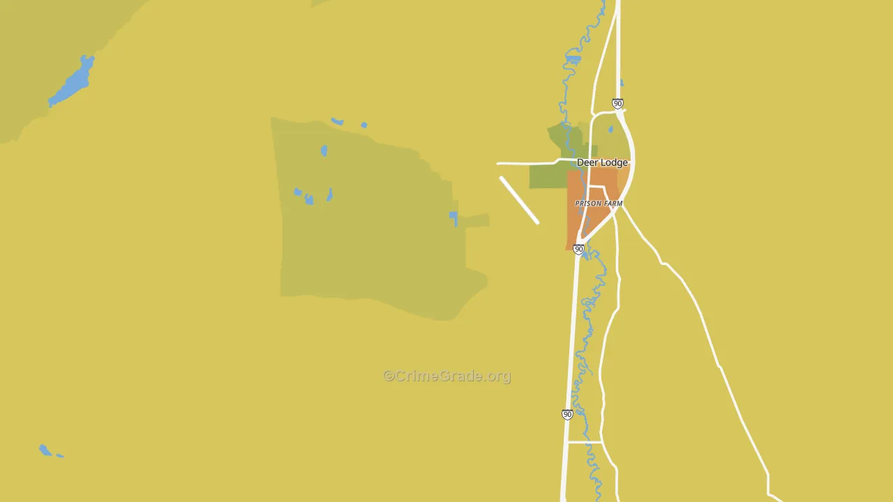 Racetrack, MT Map of Assault Rates