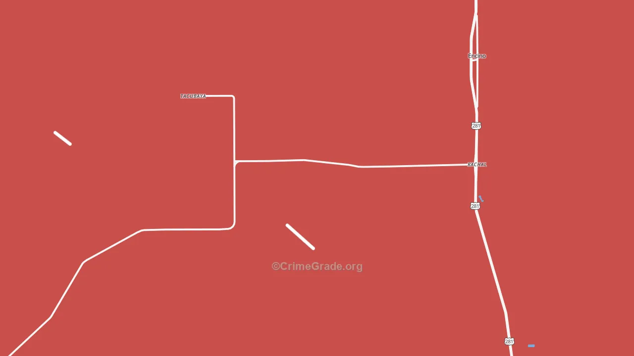 Rachal, TX Map of Assault Rates